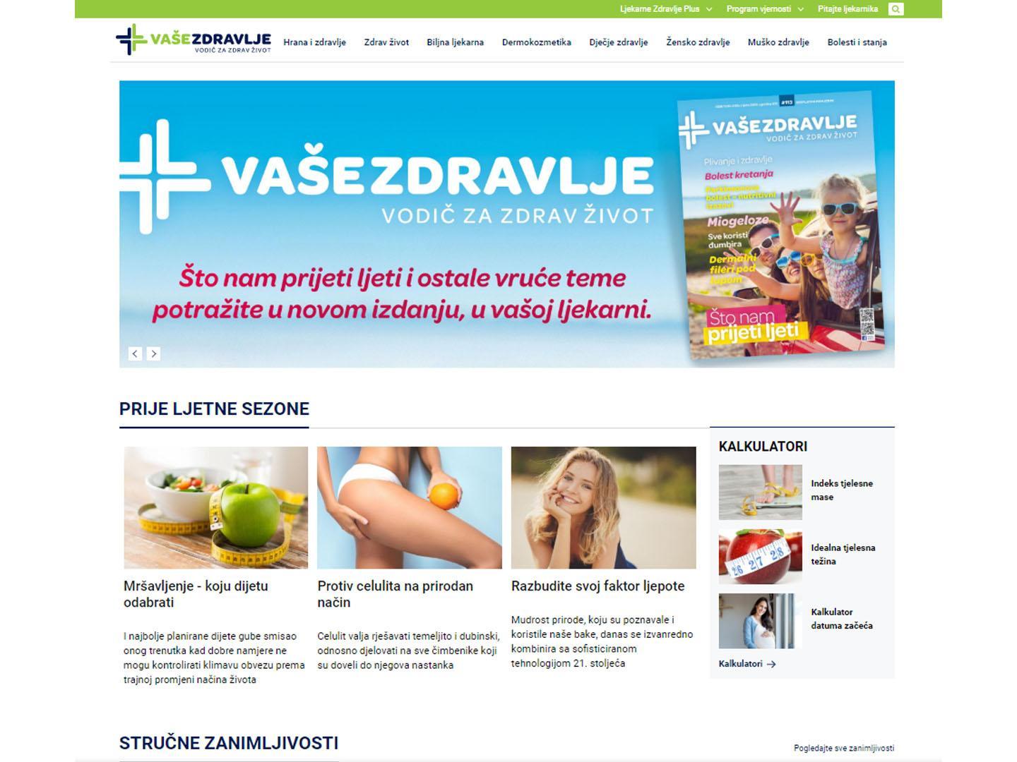 Vaše zdravlje magazine gives way to an online health portal  