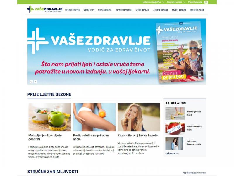 Vaše zdravlje magazine gives way to an online health portal  